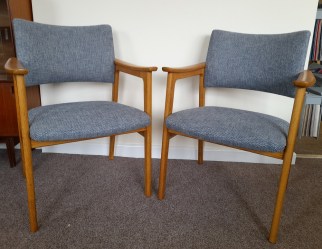 Pair of restored Danish oak carvers